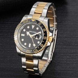 U1 Mens Relógios Mecânicos Automáticos Montre de Luxe Aço Inoxidável Completo Cerâmica Vidro Safira 5 ATM À Prova D 'Água Super Luminoso Wa259N