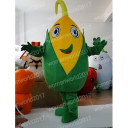 Halloween Cute Corn Mascot Costume High Quality Cartoon Character Outfits Suit Unisex Adults Outfit Birthday Christmas Carnival Fancy Dress