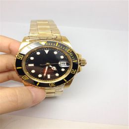 classic mens watch top quality Male mechanical watches stainless steel wristwatch Black Face 064264c