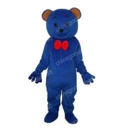 Performance Blue Bear Mascot Costume Top Quality Halloween Fancy Party Dress Cartoon Character Outfit Suit Carnival Unisex Outfit