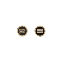 Enamel Gold Plated Round Earrings Miumius Designer Luxury Fashion Versatile Simple Premium White Red Earrings Perfect For Girls' Holiday Gifts