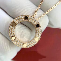 fashion designer necklace women Jewelry Pendant gold silver Diamond Necklaces Love womens mens chain wedding Mother's Day party gifts