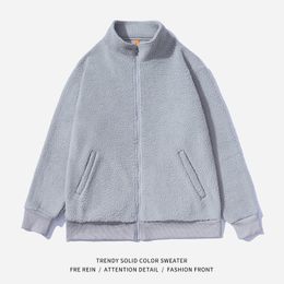 Men's Jackets MRMT 2023 Brand Fleece Warm Casual Sweater Stand Collar Zipper Cardigan Wool Jacket Loose Top 230923