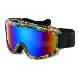 New double-layer anti-fog ski goggles outdoor large frame anti-sand dazzle Colour Polarised sports glasses PF