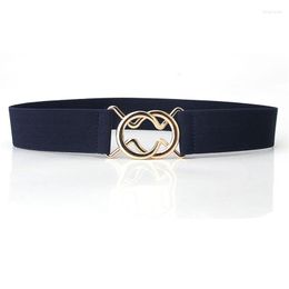 Belts Round Metal Ring Buckle Waist Strap Female Elastic Waistband Women Band Ladies