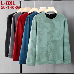 Men's Hoodies Plus Size 8xl Colours Sweatshirts Men Camoufage Print Sporting Breathable Casual Pullover Red Blue 7xl Oversize Tops
