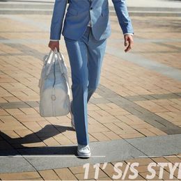 Men's Suits Spring Autumn Fashion Business Pant Casual Long-length Suit Pants Male Retro Loose Straight Formal Trousers C5