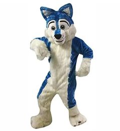 Adult Size Wolf Dog Husky Fursuit Mascot Costume Halloween Christmas Cartoon Character Outfits Suit Advertising Leaflets Clothings