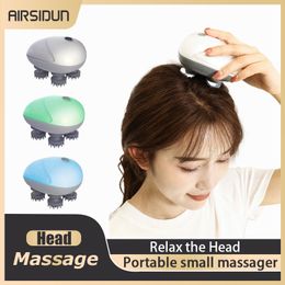 Head Massager Household Electric Head Silicone Massager Charging Scalp Shock Pet Whole Body Cat Kneading Meridian Therapy Instrument 230923