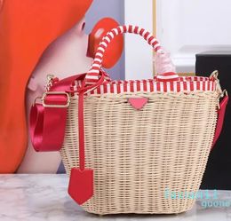 Bag Vegetable Basket Bags Crossbody Handbag Shoulder Handbags Removable Wide Shoulder Strap Bamboo Weaving