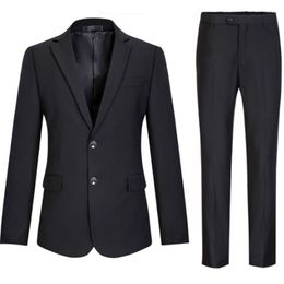 Men's Suits 2023 Fashion Suit Business Casual Spring Autumn Male Two Button Blazers Jacker Coat Trousers Pants
