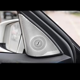 Car styling Door Loudspeaker Audio Speaker Cover Trim Sticker Accessories for Mercedes Benz C Class W204 C180 C200 2008-2014306I