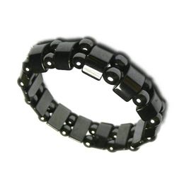 Mens Healing Black Magnetic Hematite stone Beads Bracelets Fashion Black Magnetic Hematite Beads Bracelet Jewelry213o