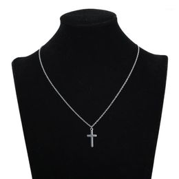 Pendant Necklaces Stainless Steel Gothic Cross Moon Necklace For Women 2021 Fashion Chain Choker On Egirl Aesthetic Jewelry257p