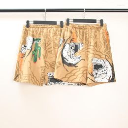 Men's Shorts 2023 Fashion Harajuku Retro Cactus Skull Print Summer Men Women Elastic Wasit Oversize Baggy Five-point Pants