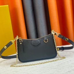 Fashion Women's Bag Versatile Crossbody Embossed Letter Printing Design Metal Chain Shoulder Bag with Series Code