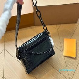 Designer - Mini Bag Pattern Women Crossbody Chain Handbag Zipper Small Square Bags Soft Leather Tote