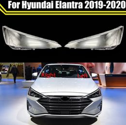 Car Front Lampshade Headlight Shell Headlamp Cover Transparent Shade Lens Glass For Hyundai Elantra 2019-2020 Auto Light Caps