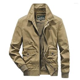 Men's Jackets 2024 Autumn Men Cotton Chaqueta Casual Loose Youth Fashion Lapel Coats High Quality M-4XL Spring Jacket Older