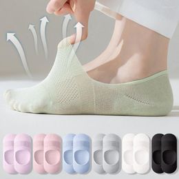 Women Socks Mesh Soft Invisible Summer Thin Silicone Non-slip No Show Slipper Sock Breathable Comfortable Sport Girl Boat Sox