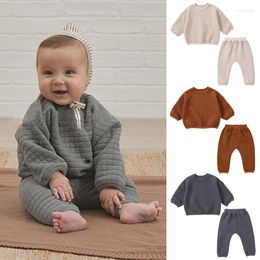 Clothing Sets 2023 Baby Spring Thick Sweater Children's Men's And Women's Casual Solid Colour Cotton Suit Ids Clothes Girl