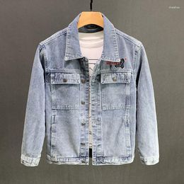 Men's Jackets Denim Jacket Autumn Lapel Casual Work Clothes Spring And Clothing Outerwear Men Korean Fashion