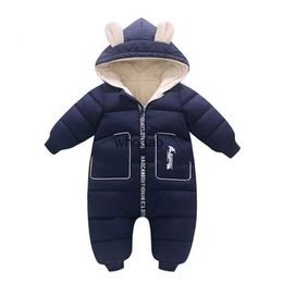 Down Coat overalls baby clothes Winter velvet Newborn Infant Boy Girl Warm Thick Romper Jumpsuit Hooded Snowsuit coat kids clothing YQ230925 YQ230925