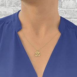 Pendant Necklaces Women's Stainless Steel Necklace Number Gold Color Polished Design Personalized Jewelry Party Gifts For Women