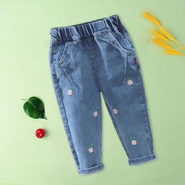 Trousers Girls Pants Spring And Autumn Korean Style Children's Clothing Softball Belt Youth Preschool