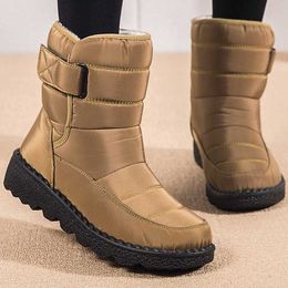 Women Boots Mid calf Winter Shoes for Snow Casual Watarproof Platform Heels Botas Mujer New Female 230922