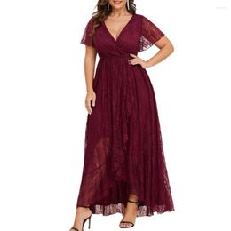 Casual Dresses Summer Evening Dress High Waist Women Solid Colour Ankle Length Plus Size Lady Maxi Match Shoes