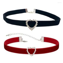 Pendant Necklaces Velvets Choker Necklace Chain Jewellery Hollow Heart Collar