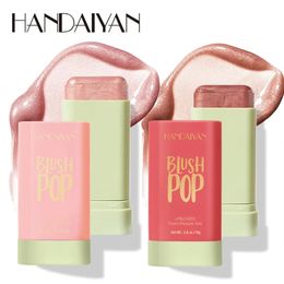 HANDAIYAN Blush Stick Highlighter Stick Moisturizing Long Lasting Cheek Rouge Blusher Cream Waterproof Face Makeup Cosmetics NEW