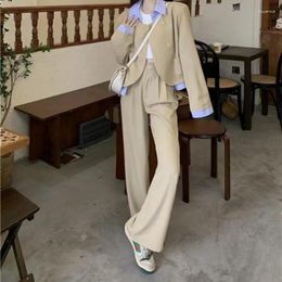 Women's Two Piece Pants Stripe Panel Lapel Suit Coat Draped Casual For Women Spring 2023 Temperament Fashion Trend