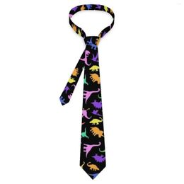 Bow Ties Men's Tie Fun Dinosaur Neck Colourful Animal Print Classic Elegant Collar Custom DIY Wedding Quality Necktie Accessories