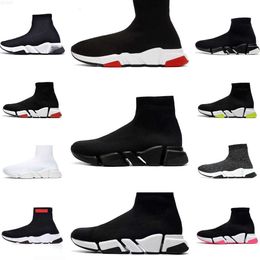 40Designers Speeds 2.0 V2 High Casual Shoes Platform Sneaker Men Women Tripler S Paris Socks Boots Brand Black White Blue Light Ruby Graffiti Luxury Trainers Sneakers