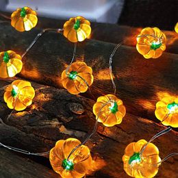 Other Event Party Supplies Halloween Pumpkin Bat Spider Light String Glowing Horror Led Decorative Lamp Trick Or Treat Happy Halloween Day Decor 230925