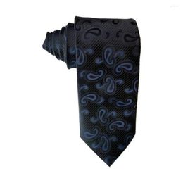 Bow Ties Blue Paisley Textured Black Neck Tie Gifts For Men Accessories Detachable Collar Men's Elegant Mens Man Wedding Luxury