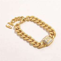 Steel Stamp Bracelets Luxury Brand Chain Bracelet Women Couple Love Circle Bracelet 18k Gold Plated Famous Designer Jewelry Access311t
