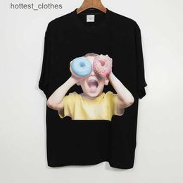 desiger shirts adlv The highest qualityT-shirts Korea Fashion Brand Adlv Teddy Bear Short Sleeve Doughnut Girls' T-shirt Couple's Half Sweep Size 11 Dieo 3 2NH7