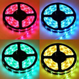 free shipping 100m lot 3528 5050 SMD RGB 12V Waterproof Non-waterproof Led flexible strips light 300 Leds 5M double side good quality 12 LL