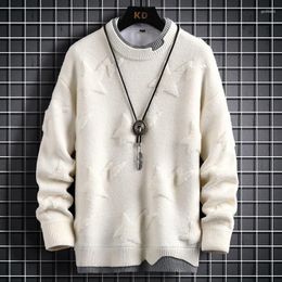 Men's Sweaters 2024 Winter Korean Fashion Sweater Men Streetwear Turtleneck Cashmere Pullovers High End Thick Warm Mens Christmas