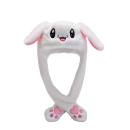 Cute new Tiktok rabbit ear hat Cute female parent-child cartoon hat The hat that can move when the air bag pinches the ear