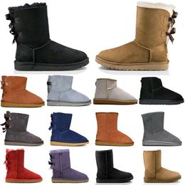 Uggit boots australia australian classic warm womens mini half snow boot usa gs 585401 winter full fur fluffy furry satin ankle bootss booties slippers size 35-43