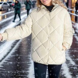 Women's Jackets Autumn Jacket Quilted Coats Hoodie Oversized Parkas Thick Winter Padded Overcoats Female Spring Femme