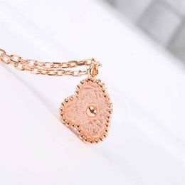 S925 silver special design pendant in mini flower pendant necklace in 18k rose gold plated for women wedding gift jewelry Shi315o