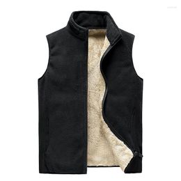 Men's Vests Autumn Winter Fleece Mens Vest Jacket Casual Warm Thick Big Tall Plus Size 8XL Sleeveless Waistcoat Loose