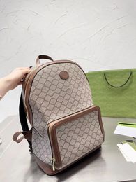 2023 Designer backpack Luxury Brand Purse Double shoulder straps backpacks Women Wallet Real Leather Bags Lady Plaid Purses Duffle Luggage Men's bag .