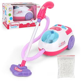 Tools Workshop Children Simulation Vacuum Cleaner Household Cleaning Toy with Sound Light for Boys Girls Pretend Role Play Games Kids Gifts 230925