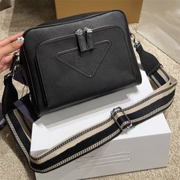 designer men Cross Body saffiano genuine leather shoulder bag black zipper messenger bag women crossbody handbag high quality man purse designer briefcase